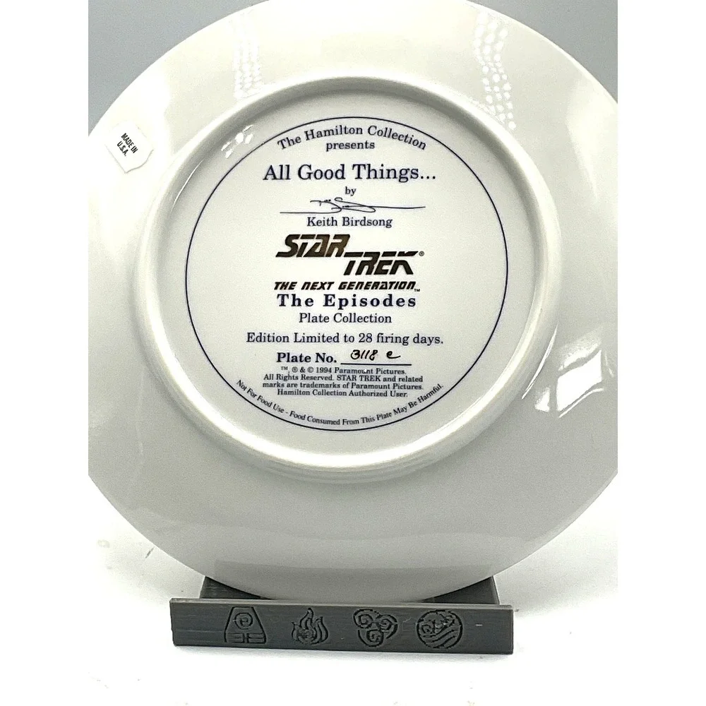 Hamilton Collection Star Trek All Good Things‎ Plate